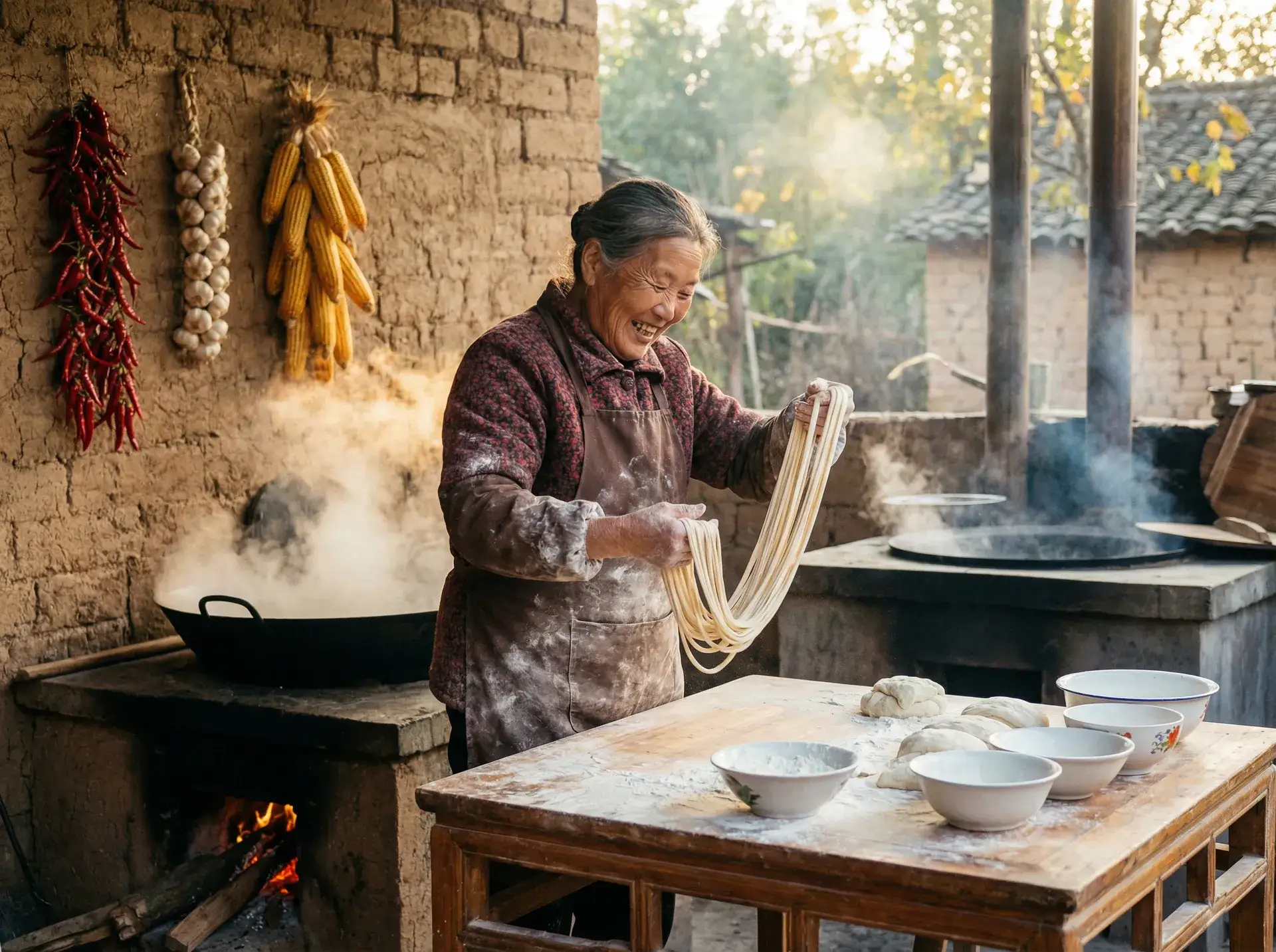 农家大嫂手擀面 - 黄色仓库w入口 乡村美食